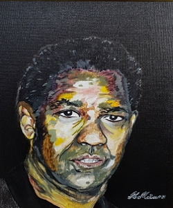 Denzel Washington Art Painting Dimension: 30/40 cm